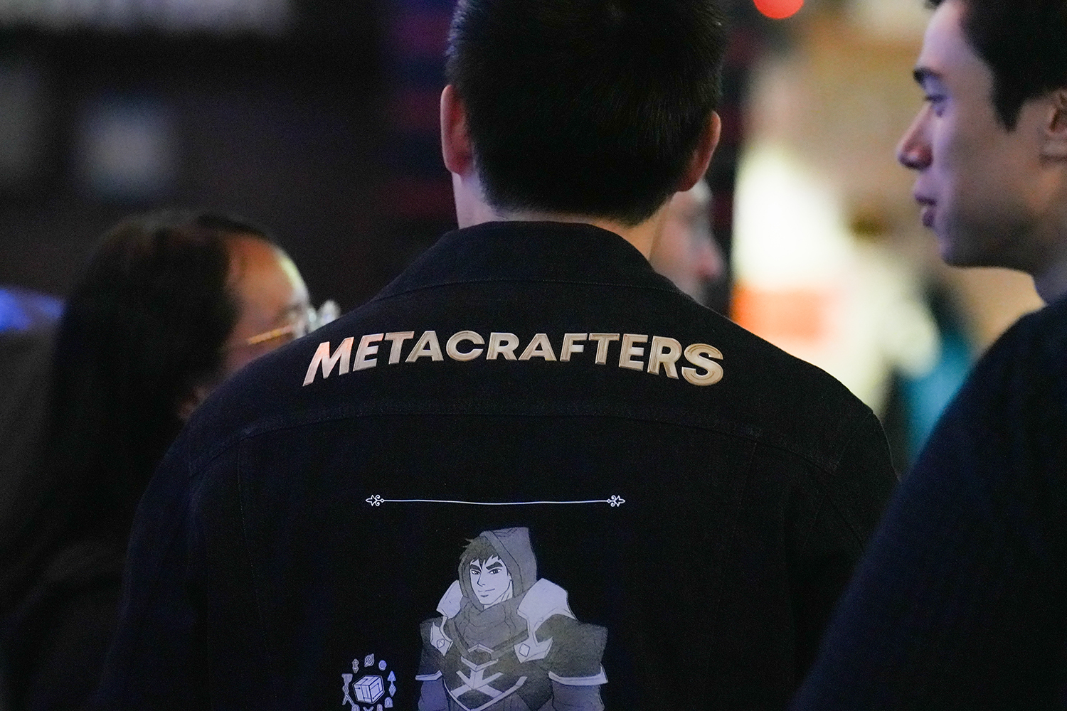 guy with a metacrafters jacket on